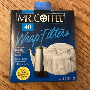 MR. COFFEE WRAP FILTERS FITS 8-12 CUP PERCOLATOR COFFEE BREWERS 40-CT
